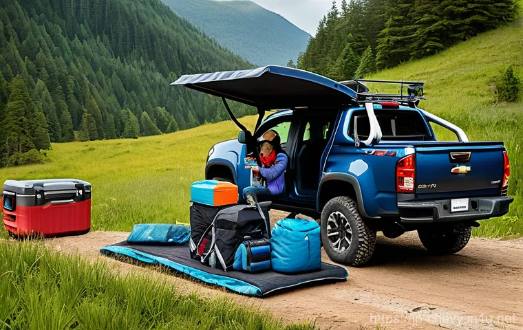 쉐보레 콜로라도의 적재함 활용 팁 - **Prompt: Serene Morning Car Camping in Chevrolet Colorado**
A wide shot of a Chevrolet Col... 쉐보레 콜로라도의 적재함 활용 팁 - **Prompt: Serene Morning Car Camping in Chevrolet Colorado**
A wide shot of a Chevrolet Col...