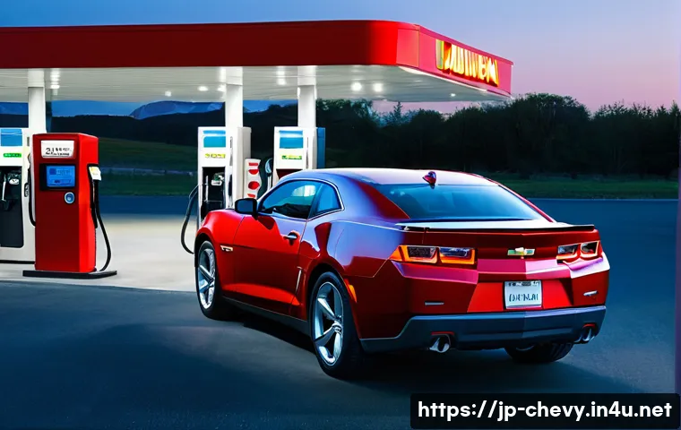 쉐보레 카마로 유지비 계산 - **Prompt:** A sleek, modern Chevrolet Camaro, in a vibrant color like metallic red or deep blue, is ...